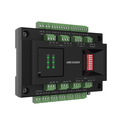 Expansor de 2 Puertas para Paneles de Control de Acceso DS-K27 Series / Comunicación RS-485 / 4 Entradas y 2 Salidas Auxiliares