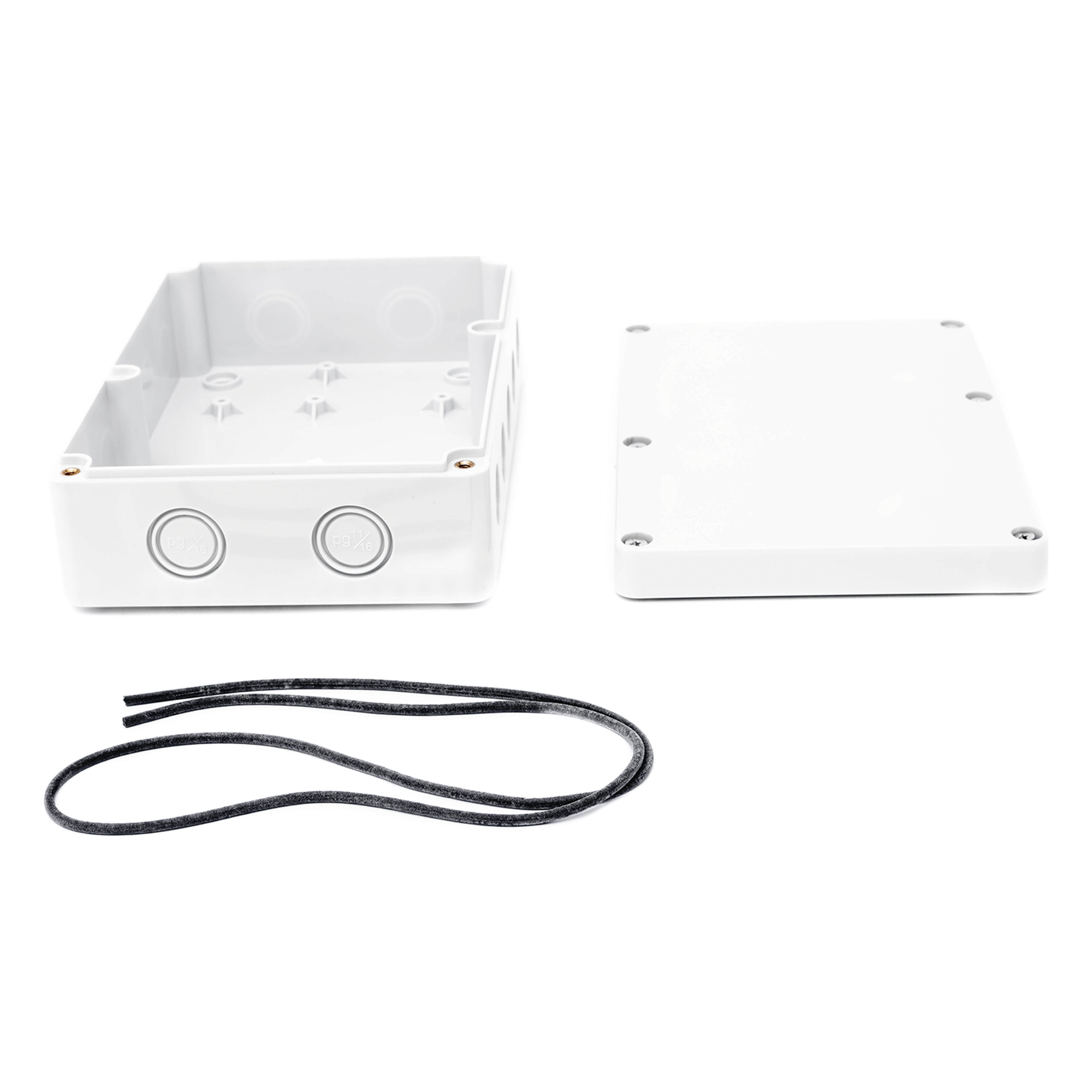 Gabinete Plástico para Exterior / IP65 / 180 x 125 x 57 mm / 16 Entradas de Cableado / -20 a 60 °C / ABS