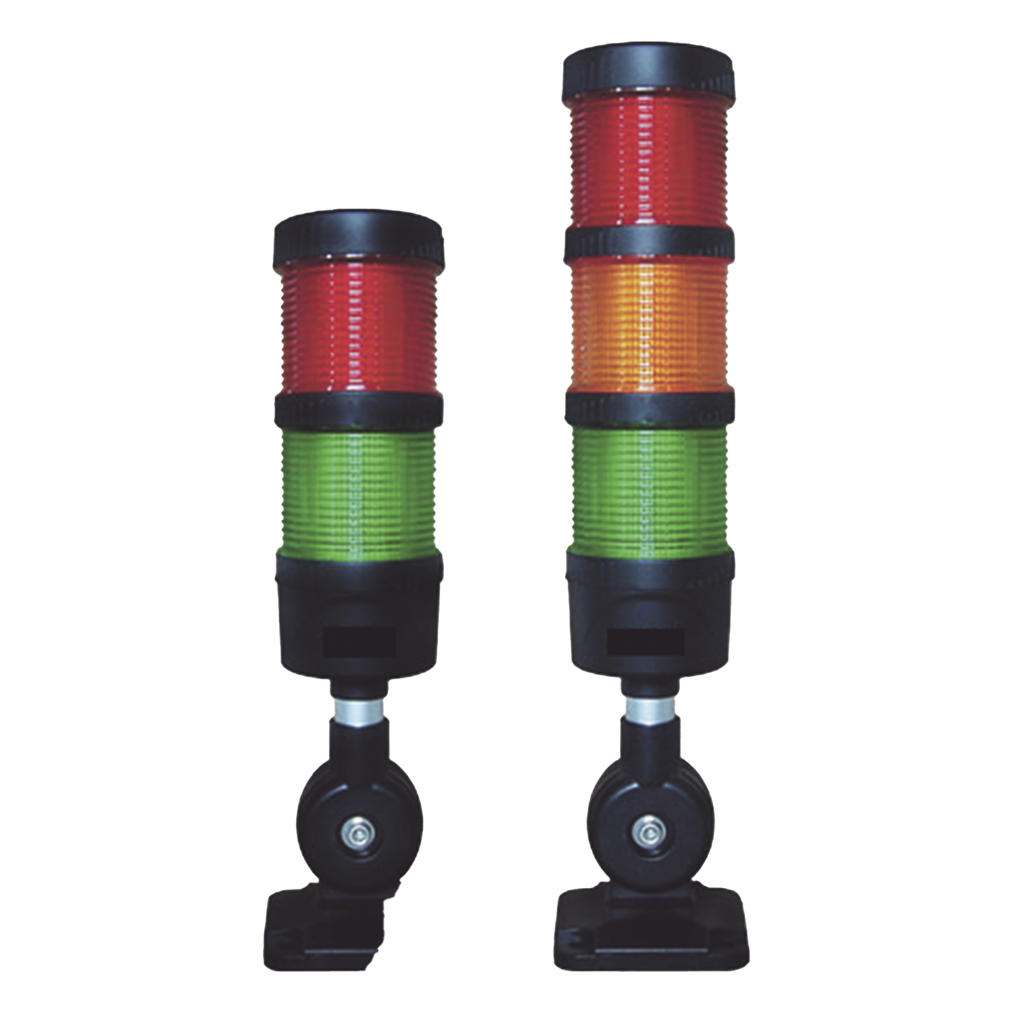 Torre LED Indicadora de Estado / 2 Niveles Rojo y Verde / Buzzer 85 dB / Voltaje Universal 110-240 VCA / Montaje 60 mm