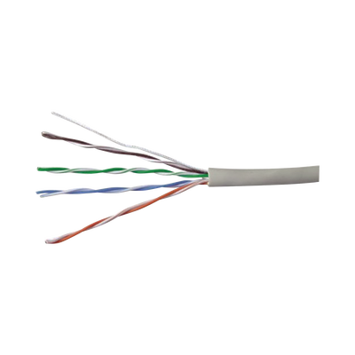 Bobina de Cable UTP 305 Metros (1000 Pies) de Cobre, PanNet, Gris, Categoría 5e (24 AWG), PVC (CM), de 4 Pares