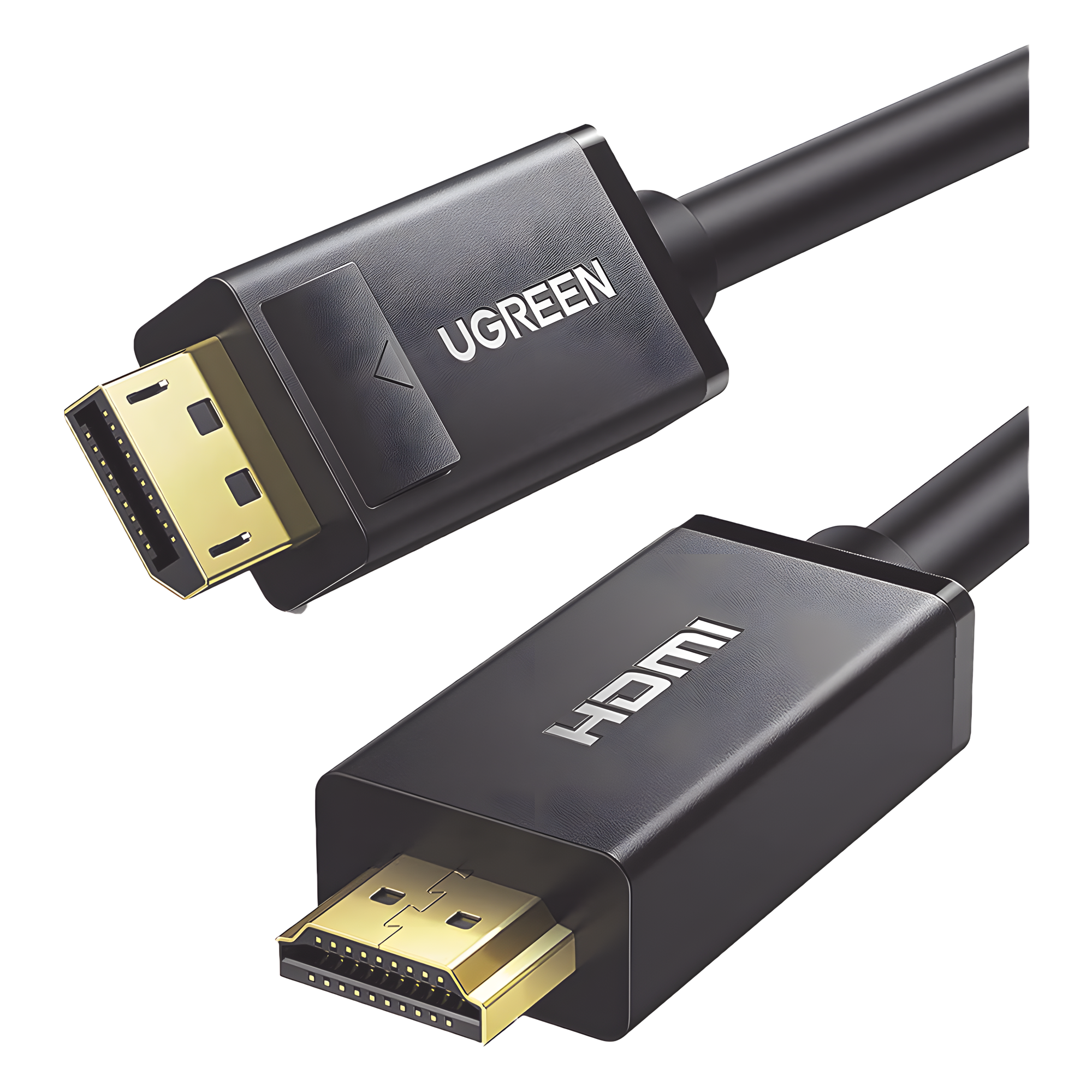 Cable DP Macho a HDMI Macho | Longitud 5 Metros (16.40 Pies) | Soporta 4K@30Hz | Soporta 3D | Cobre EstaÑado 28AWG | Blindaje Interno MÚltiple | TransmisiÓn Unidireccional | BotÓn de LiberaciÓn | Chip de Última GeneraciÓn. — UGREEN · SKU 10204