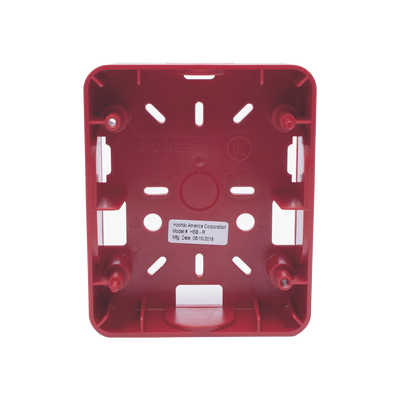 Caja Trasera Resistente a la Intemperie, Roja (para usar con la serie de estrobos HE) (0500-06360) De Hochiki