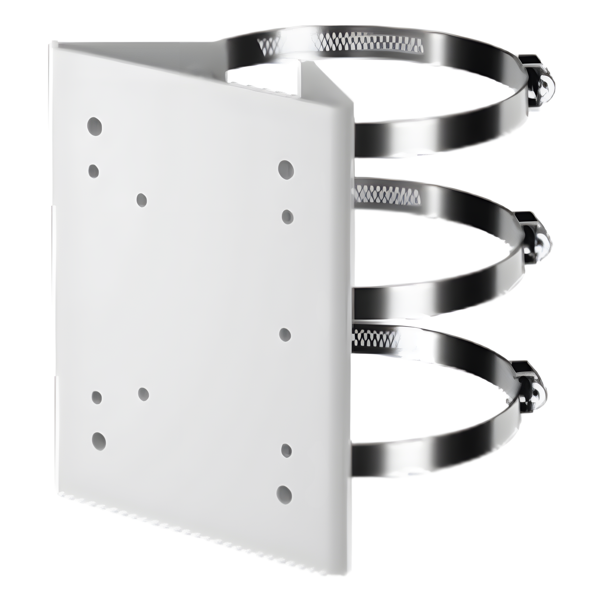 Adaptador para montaje en poste de cámaras PTZ Serie 35 Honeywell, acero, acabado blanco hueso, interior y exterior — HONEYWELL · SKU HA60PLMZI