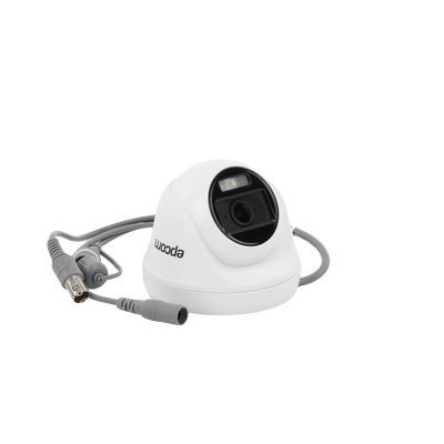 Turret TURBOHD 2 Megapíxel (1080p) / Imagen a color 24/7 / Lente 2.8 mm / Policarbonato / Luz Blanca 20 mts / Interior / Microfono Integrado / TVI-AHD-CVI-CVBS / dWDR