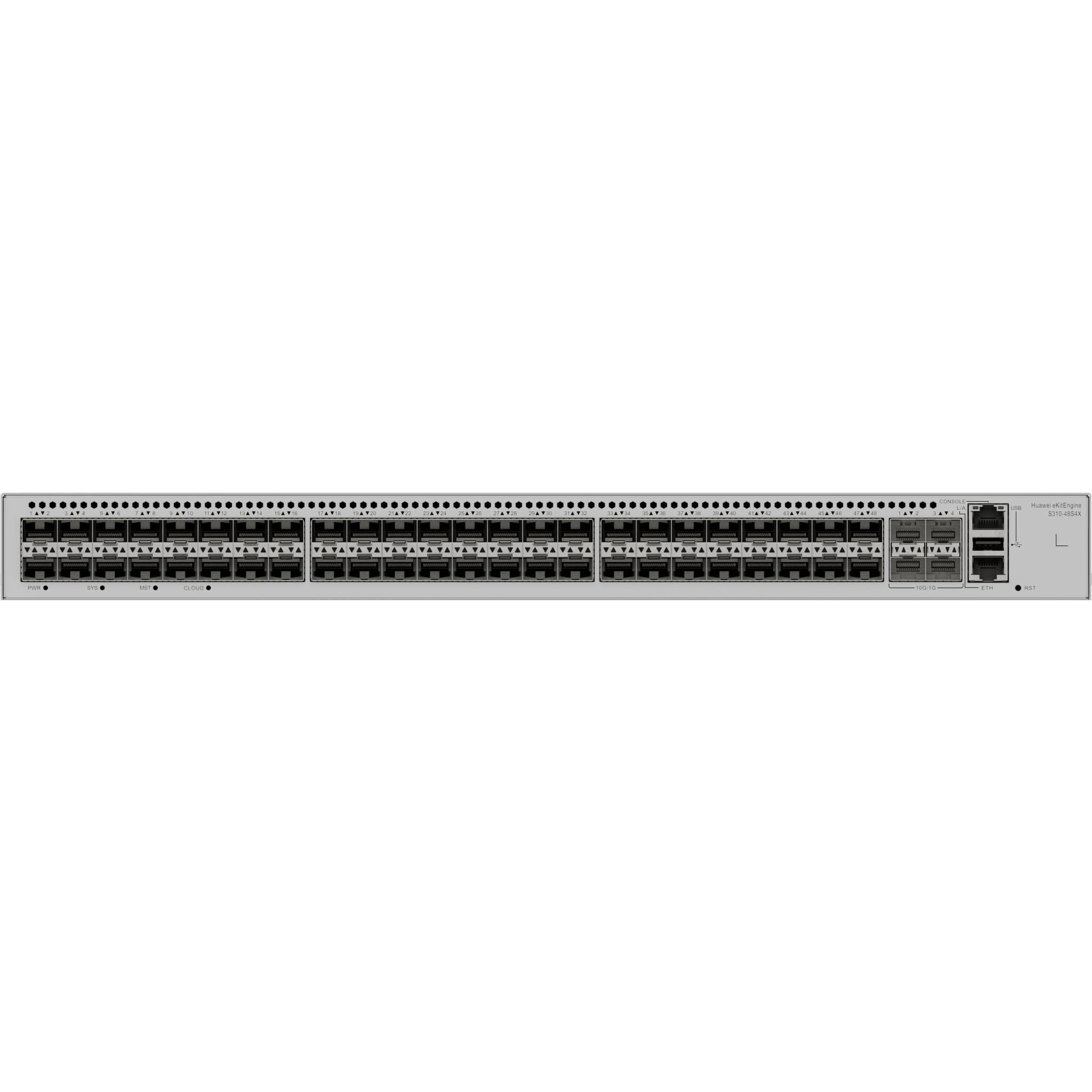 Switch eKit Core/Distribución Administrable Capa 3 / 48 puertos SFP de 1 Gbps + 4 Puertos SFP+ de 10 Gbps / Soporta iStack / Capacidad de Conmutación de 176 Gbps / Gestión Gratuita desde la Nube / Libre de Licenciamiento