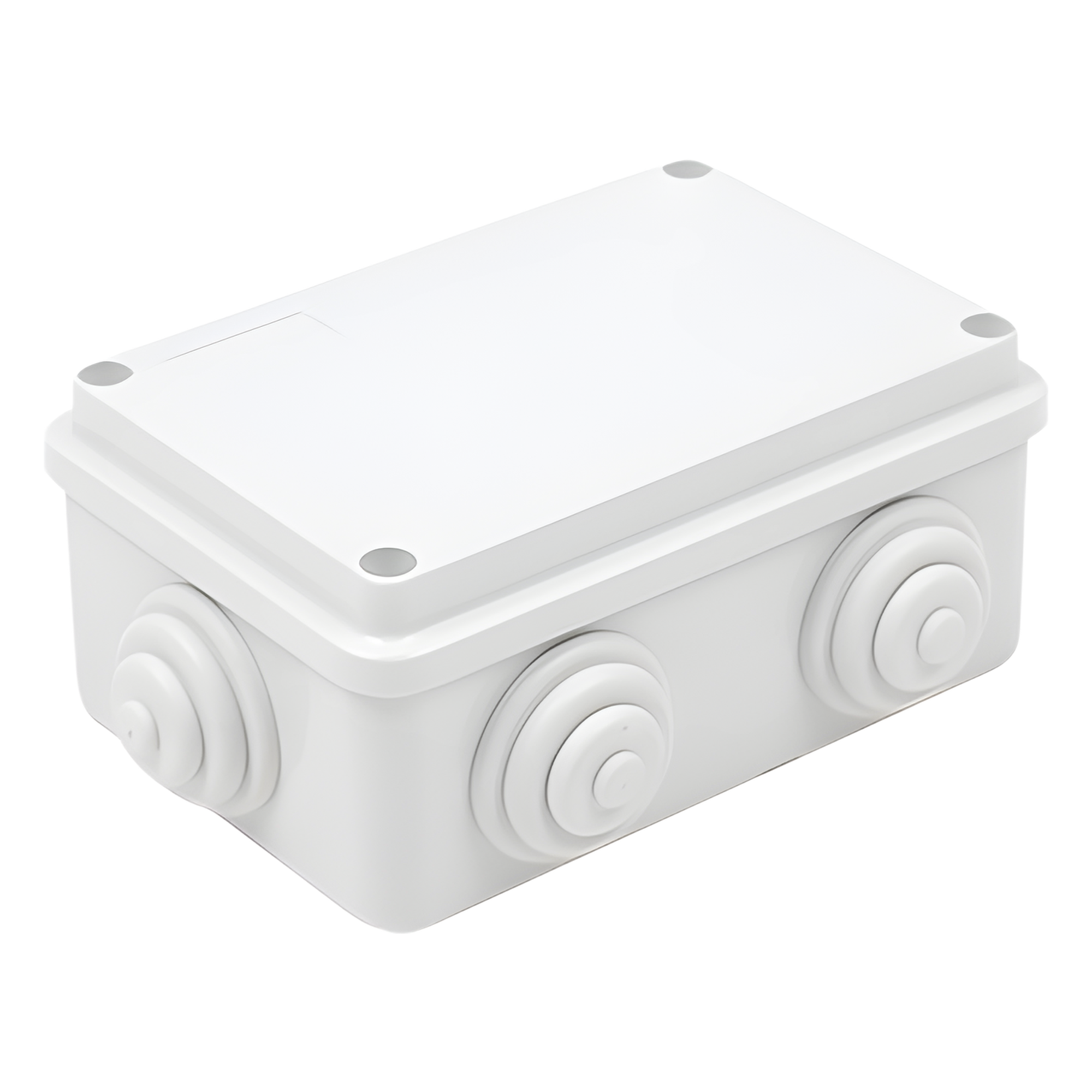 Caja Estanca de PVC Para Derivación y Conexión, 6 Entradas, Tapa Atornillada, 120x80x50 mm (Área interna), Uso Exterior IP55, Material que no Propaga el Fuego y Libre de Hálogenos — GEWISS · SKU GW-44-005