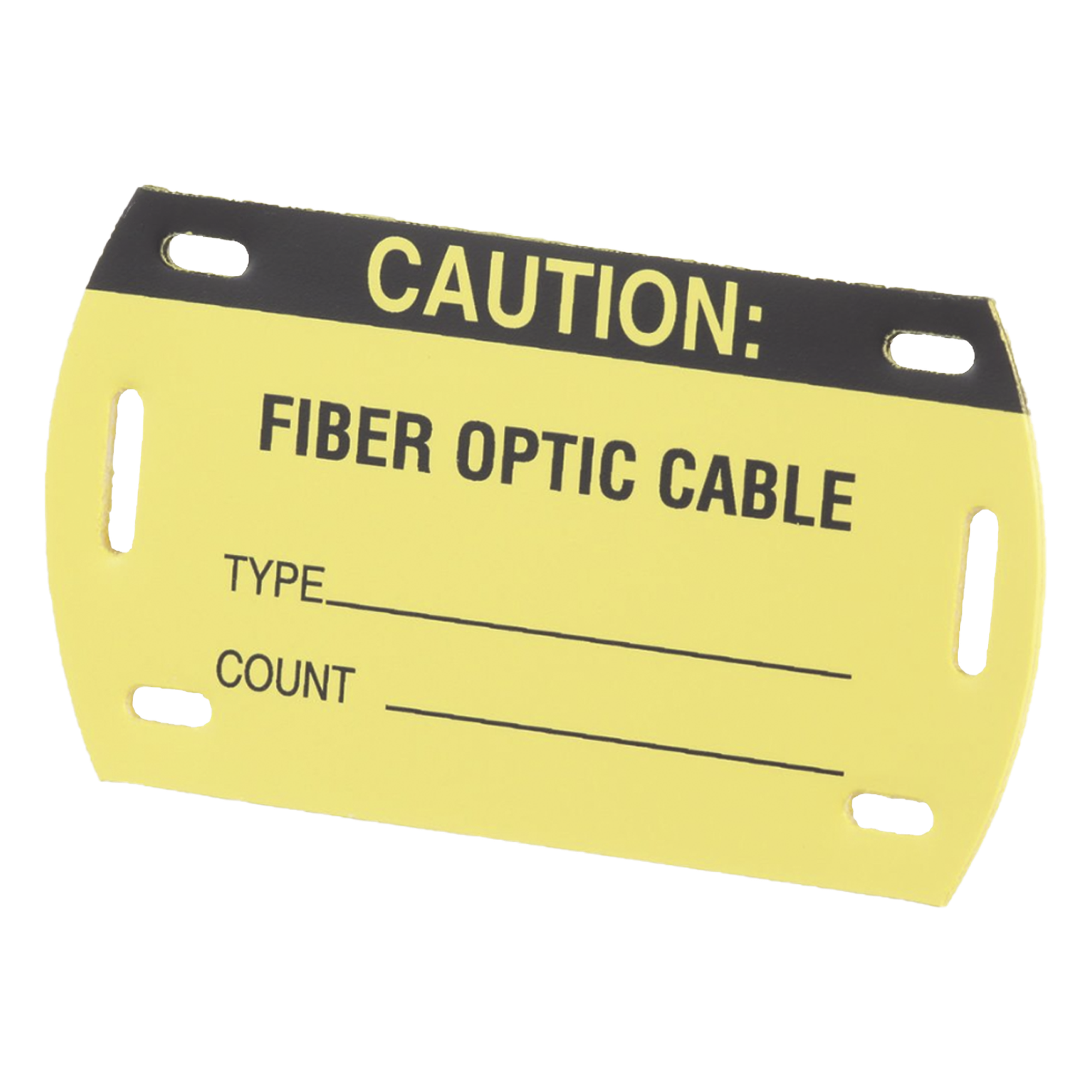 Kit de 5 Etiquetas Autolaminadas para Fibra Óptica, Para Uso Interior/Exterior, Dimensiones de 90.42 x 52.32 mm (3.56 x 2.06 pulgadas), Color Negro con Amarillo — PANDUIT · SKU PST-FO