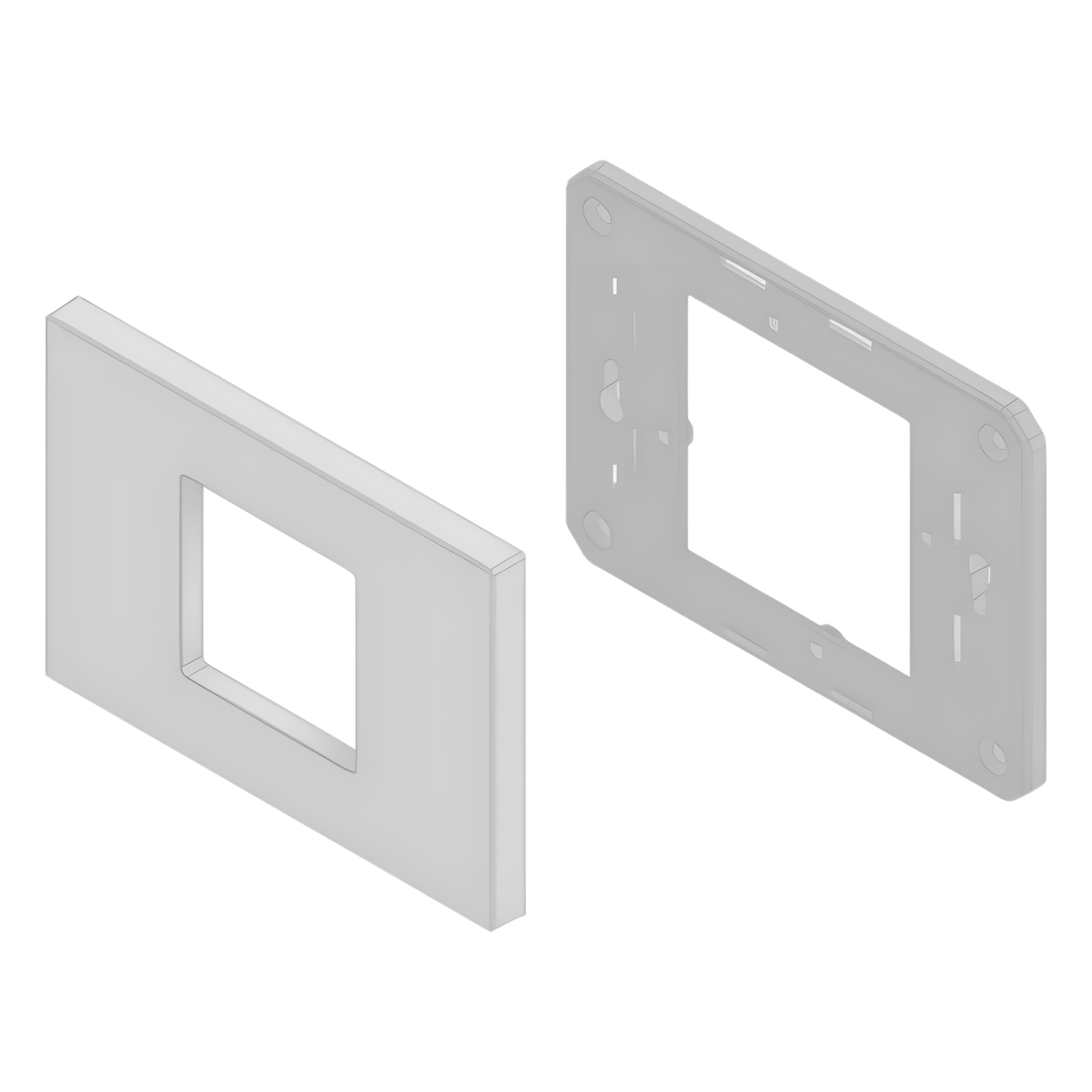 Embellecedor para Caja Americana / ABS Antimicrobiano / Blanco con Efecto de Contraste / Colocación Fácil y Rápida — IBERNEX · SKU NX0068LT