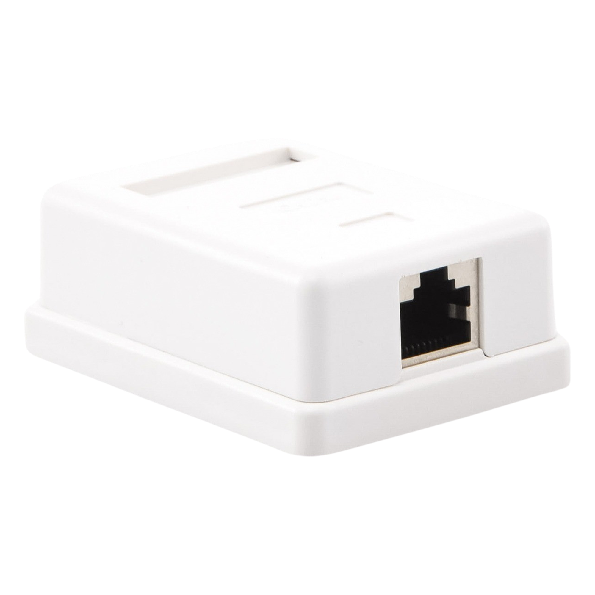 Caja de Pared / 1 Puerto Keystone / Cat5e STP / Montaje Vertical / 0 a 70°C / UL-CE-ETL