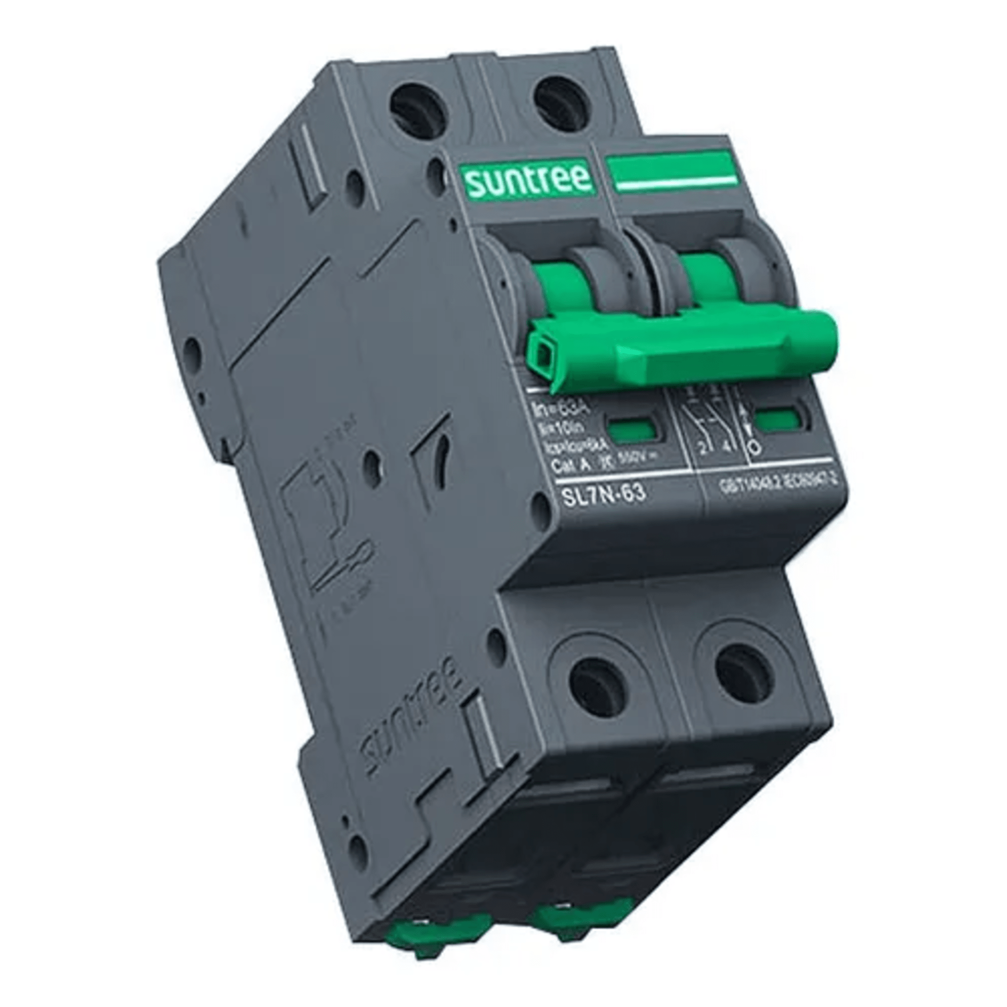Protección Térmica/ Interruptor 2P, 20 A, Corriente Directa 800 Vcc para Aplicación Fotovoltaica Montaje Riel DIN