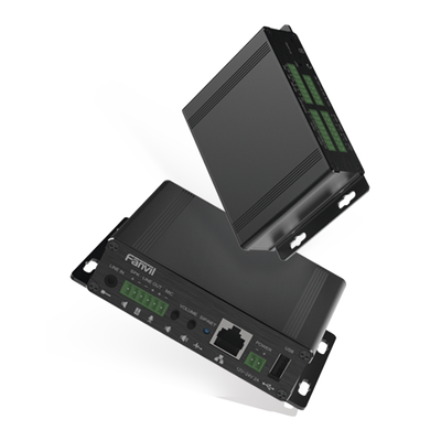 Gateway para Voceo IP/SIP, Entrada de audio (3.5mm), salida de amplificador integrado de hasta 30W, puerto USB (reproducción de MP3),