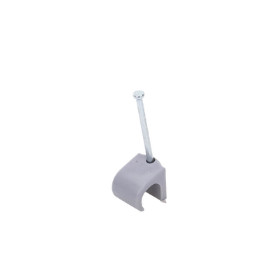 Grapa para cable redondo de 10mm color gris (100pzs) (3104-00100) 