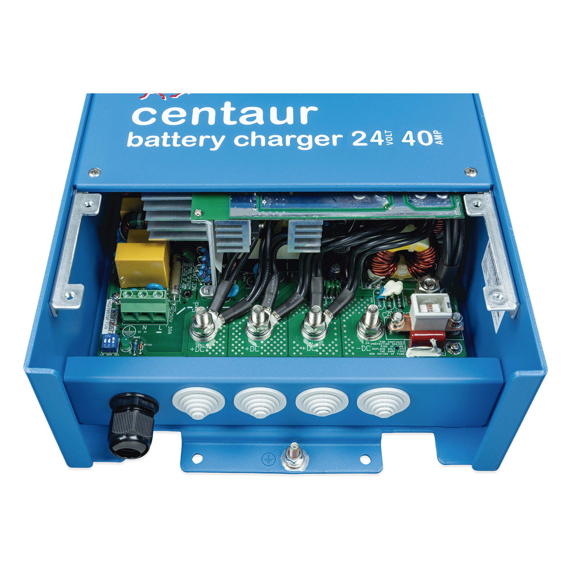 Cargador de Baterías / 24V / 40A / Tres Salidas Aisladas / Entrada Universal 90-265 VCA / Compensación de Temperatura