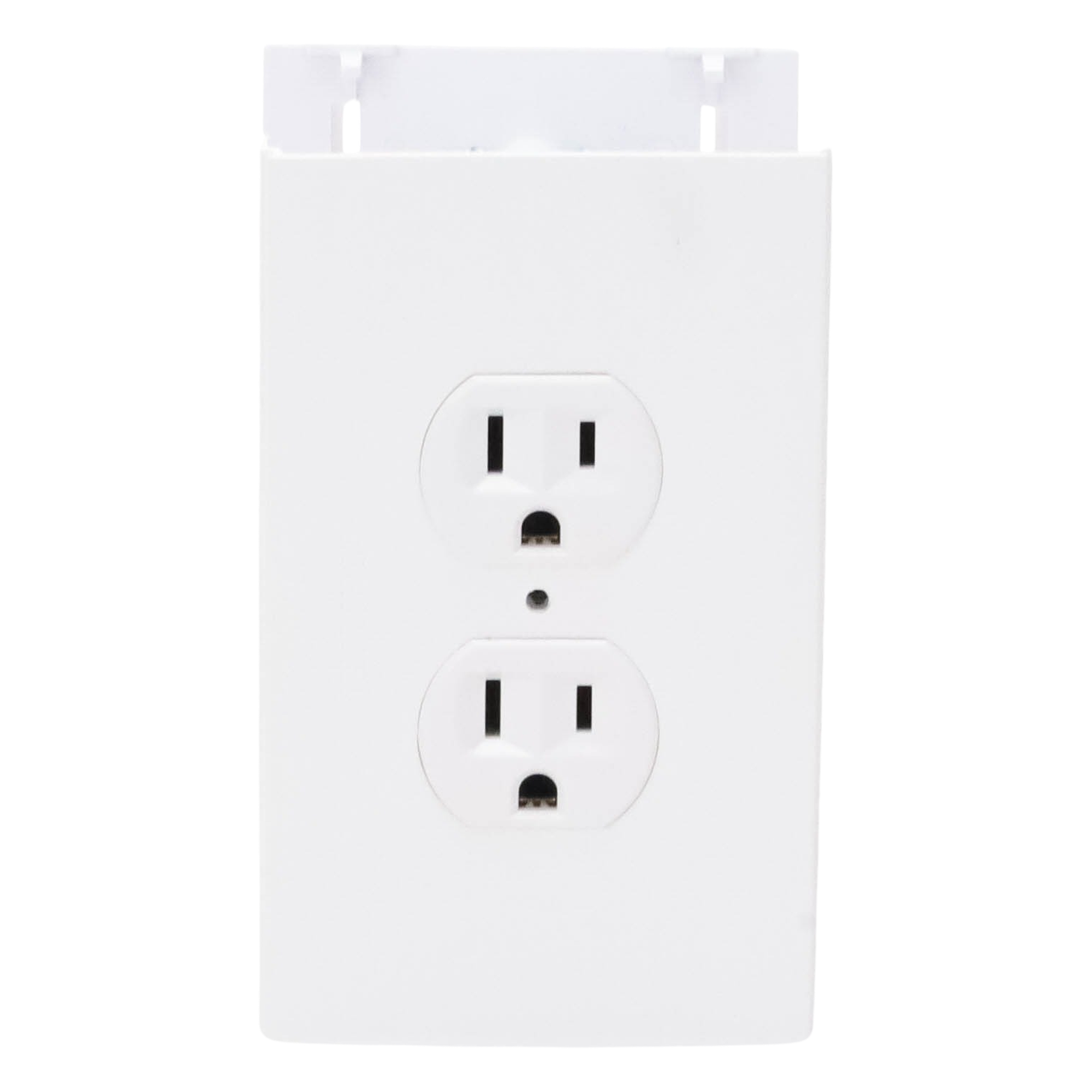 Contacto eléctrico doble, soporte y tapa color blanco de PVC auto extinguible,  para canaleta TEK100 (5591-10200) 