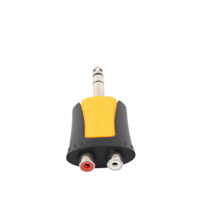 Conector Estéreo | 1/4in - 2 x RCA hembra | Adaptador de Carcasa de Plastico |