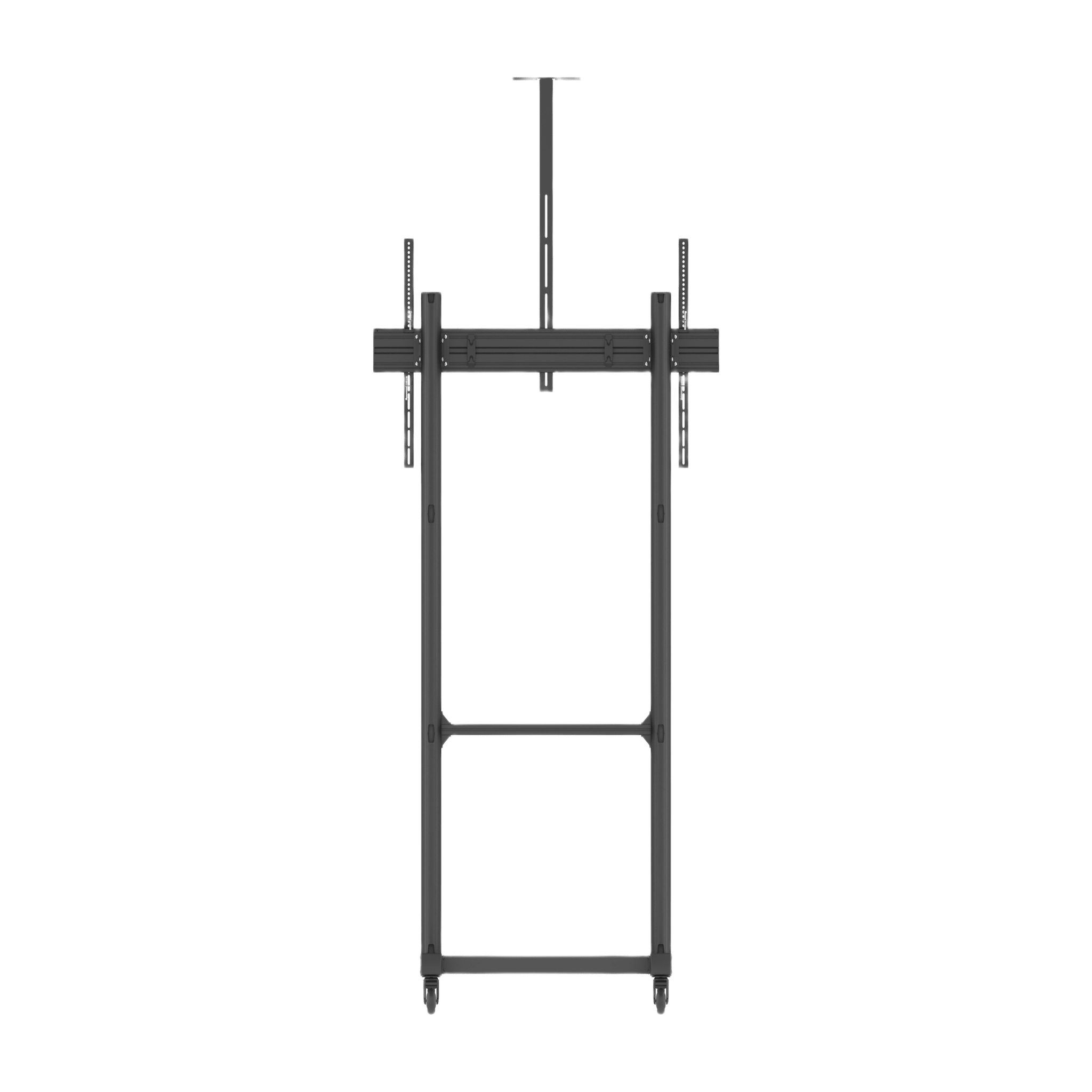 Montaje de Piso Móvil para Pantallas de 65 in a 100 in | vesa 100 x 100 hasta 1000 x 600 | carga maxima soportada 120kg| Fabricado en aluminio y acero