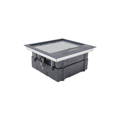 Caja de Piso para Dos Módulos Universales (Socket M2), para Alimentación Eléctrica y Redes de Datos (11000-33401) No Incluye Faceplates