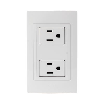 Contacto Dúplex de 127 V~60 HZ 15 A / Color Blanco.