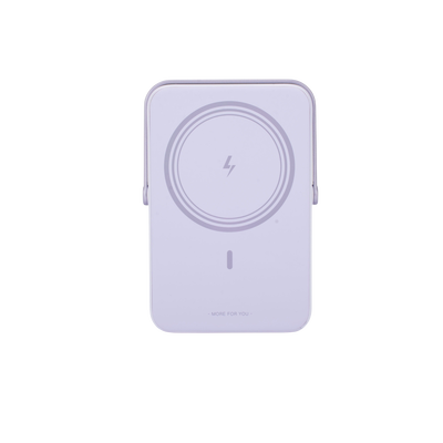 Power Bank Serie UNO Inalambrico | 10000mAh | 7.5W/20W | Con Emojis de Estado | Carga Rápida USB-C Bidireccional | Pantalla TFT Inteligente | Con Holder | Color Purple.