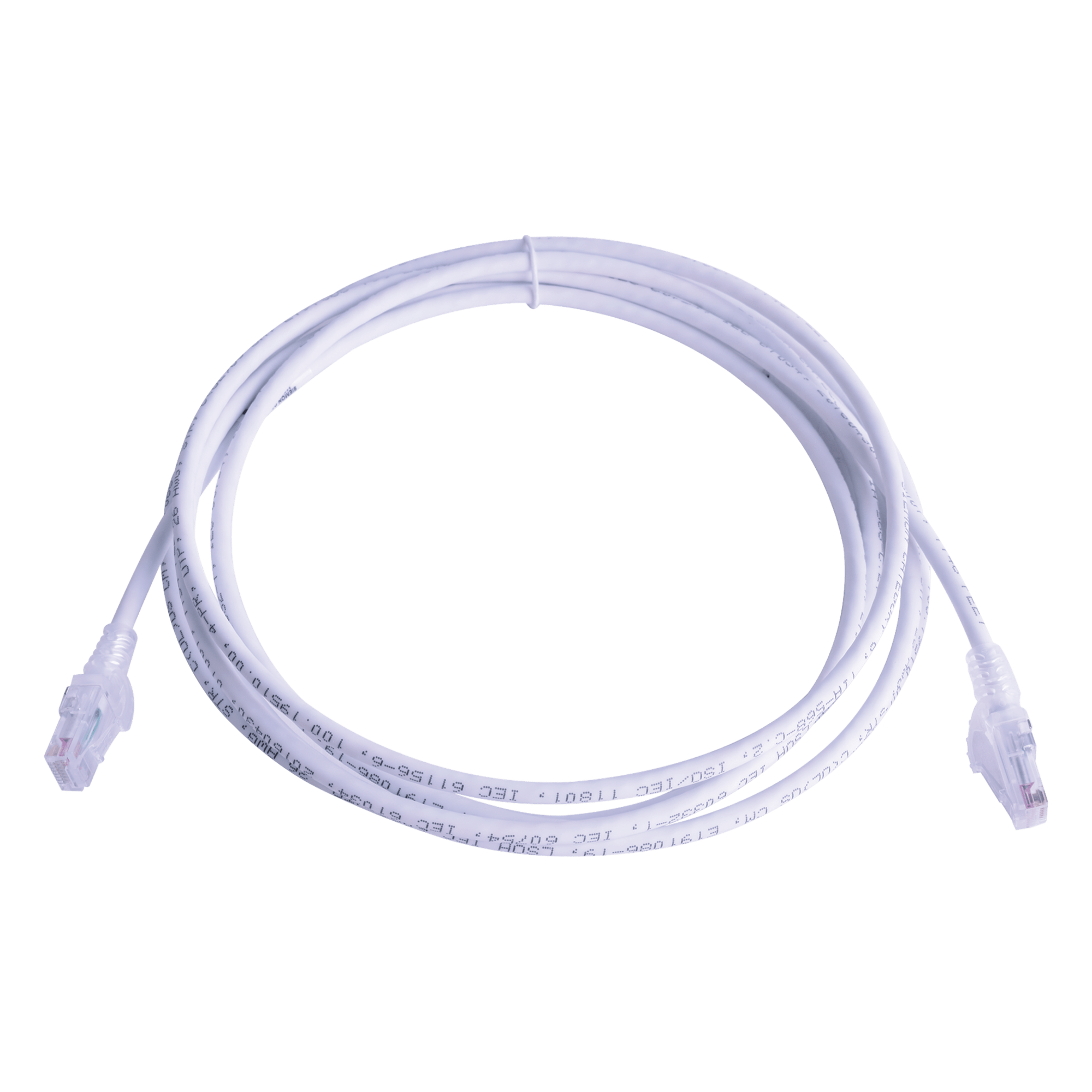 Patch Cord MC6 Modular Cat6 UTP, CM/LS0H, 3.05 Metros (10 Pies), Color Blanco, Versión Bulk (Sin Empaque Individual) — SIEMON · SKU MC6-10-02B