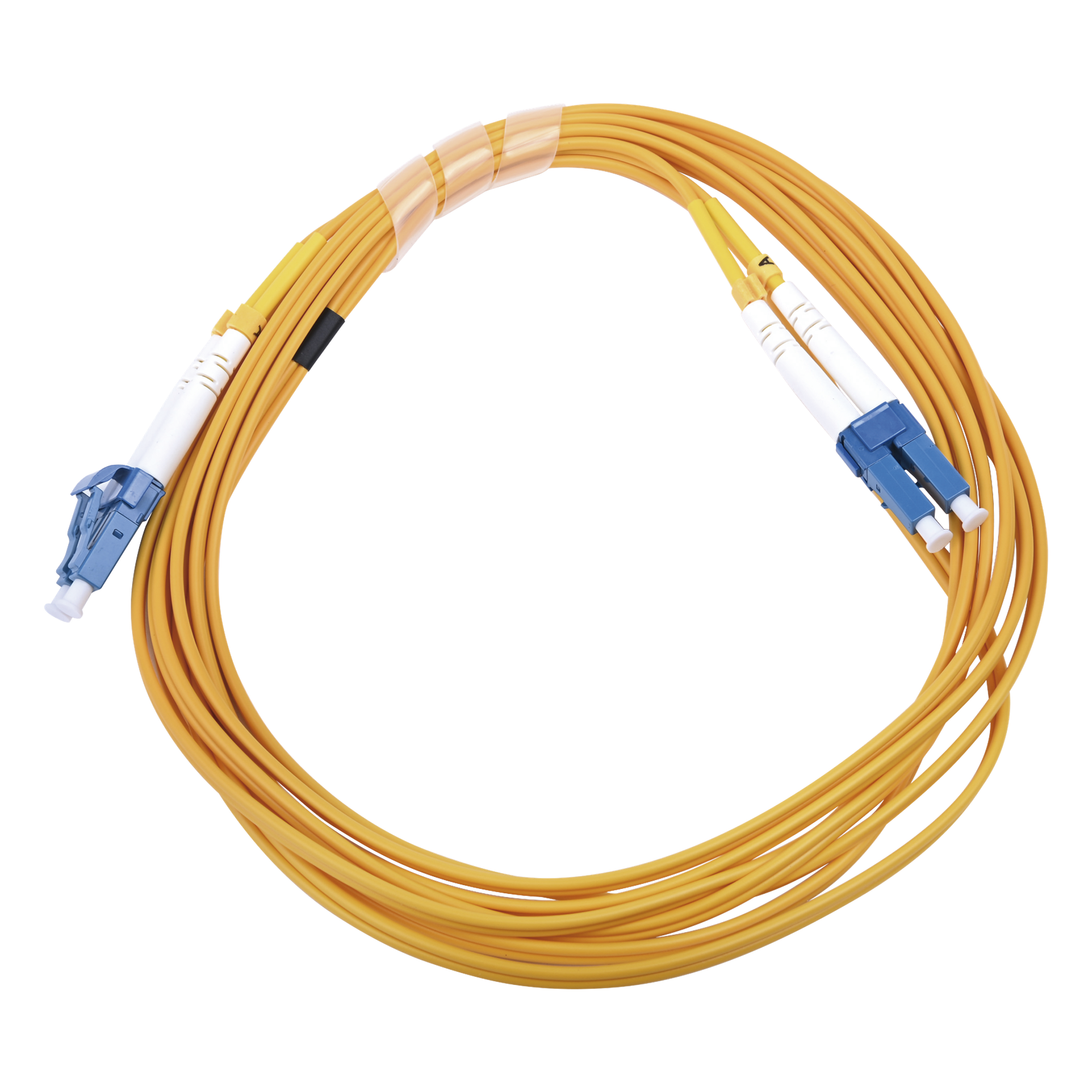 Jumper de Fibra Óptica / Monomodo 9/125 / LC/UPC-LC/UPC / PVC 2.0 mm / Dúplex / Amarillo / 3 m (9.84 ft) — LINKEDPRO BY EPCOM · SKU LP-FO-LCU-LCU-03
