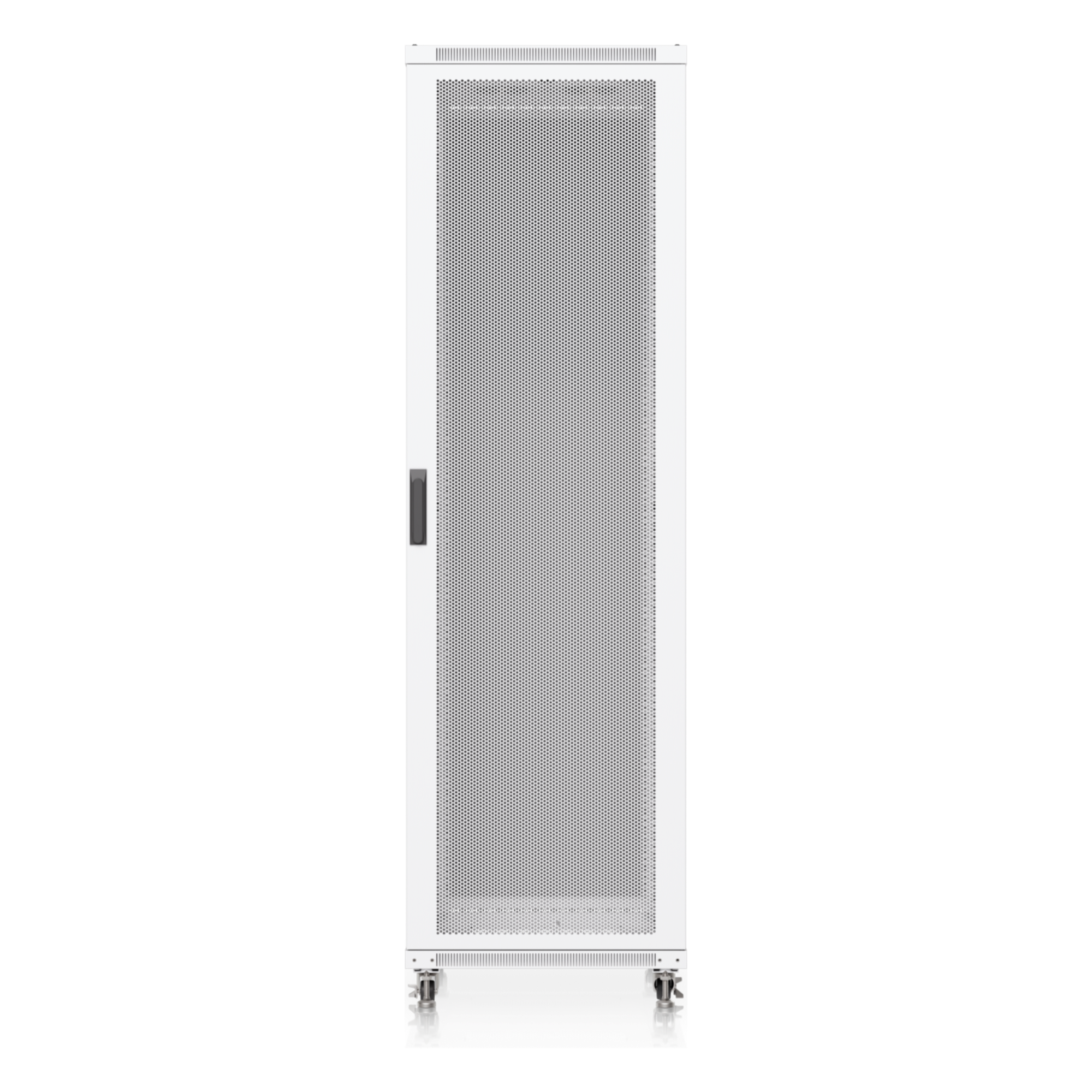 Gabinete Rack de Piso / 42U / 600 × 800 mm (23.6 x 31.5') / Carga 800 kg (1,763.7 lb) / Puerta Perforada / Ventiladores Integrados / Ruedas con Seguro
