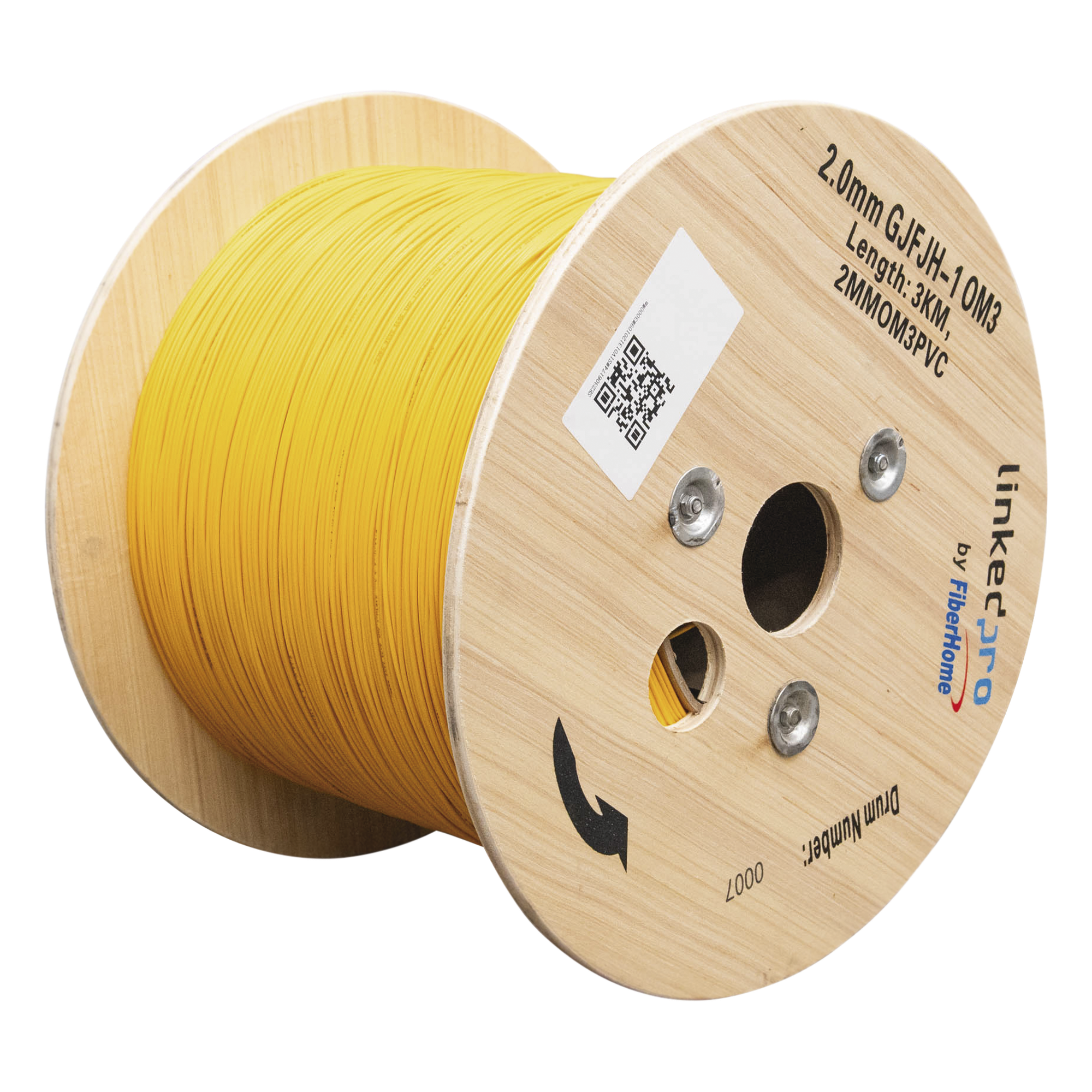 Fibra Óptica Multimodo OM3 2 mm Simplex Tight Buffer (900 micras), Precio Por Metro, (Hasta 2000 Metros en un Solo Tramo de Cable) — LINKEDPRO BY EPCOM · SKU 2MMOM3PVC