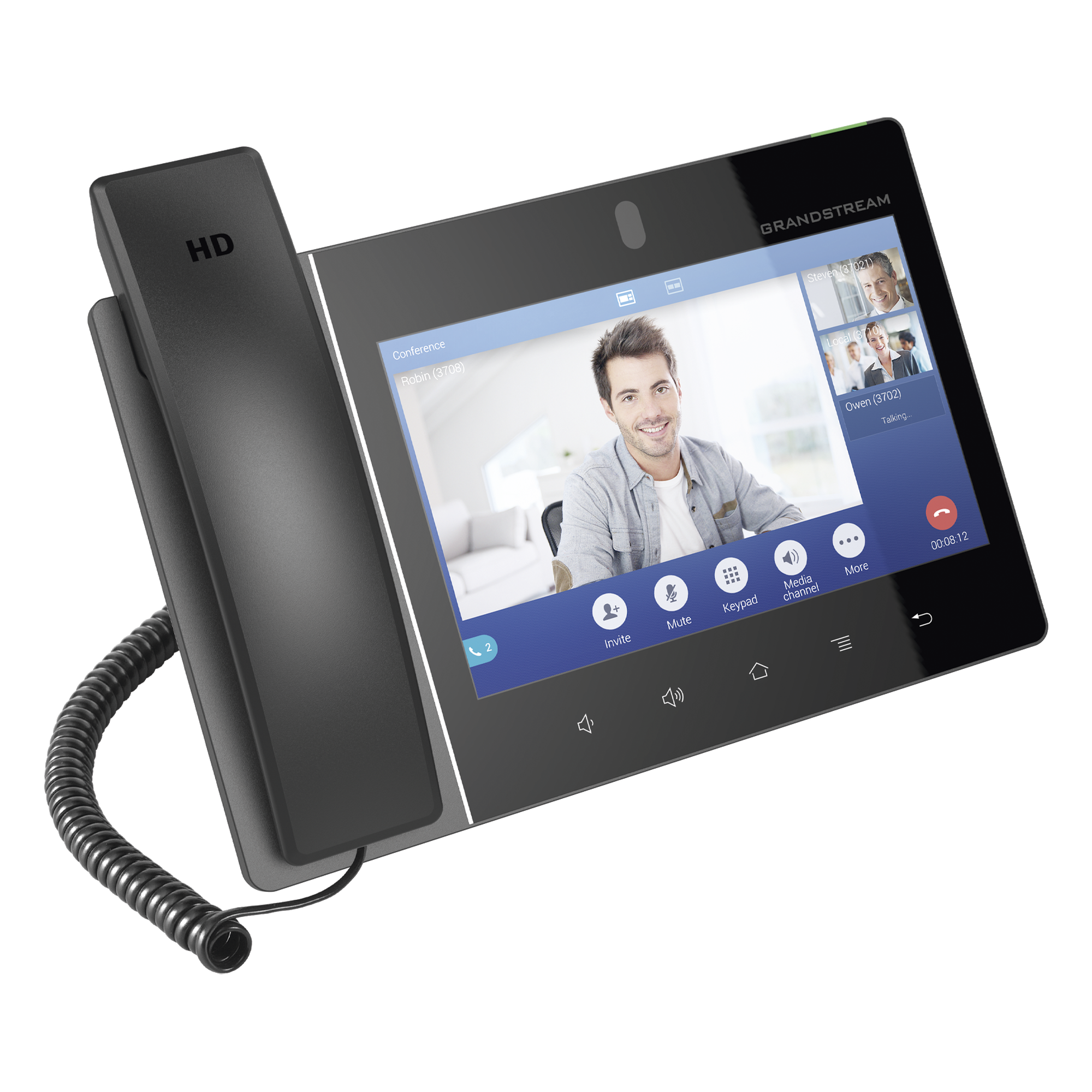 Videoteléfono IP Android / 16 Líneas SIP / Pantalla Táctil 8" / Wi-Fi 6 / Bluetooth 5.0 / PoE+ / Cámara 2 MP con Obturador de Privacidad