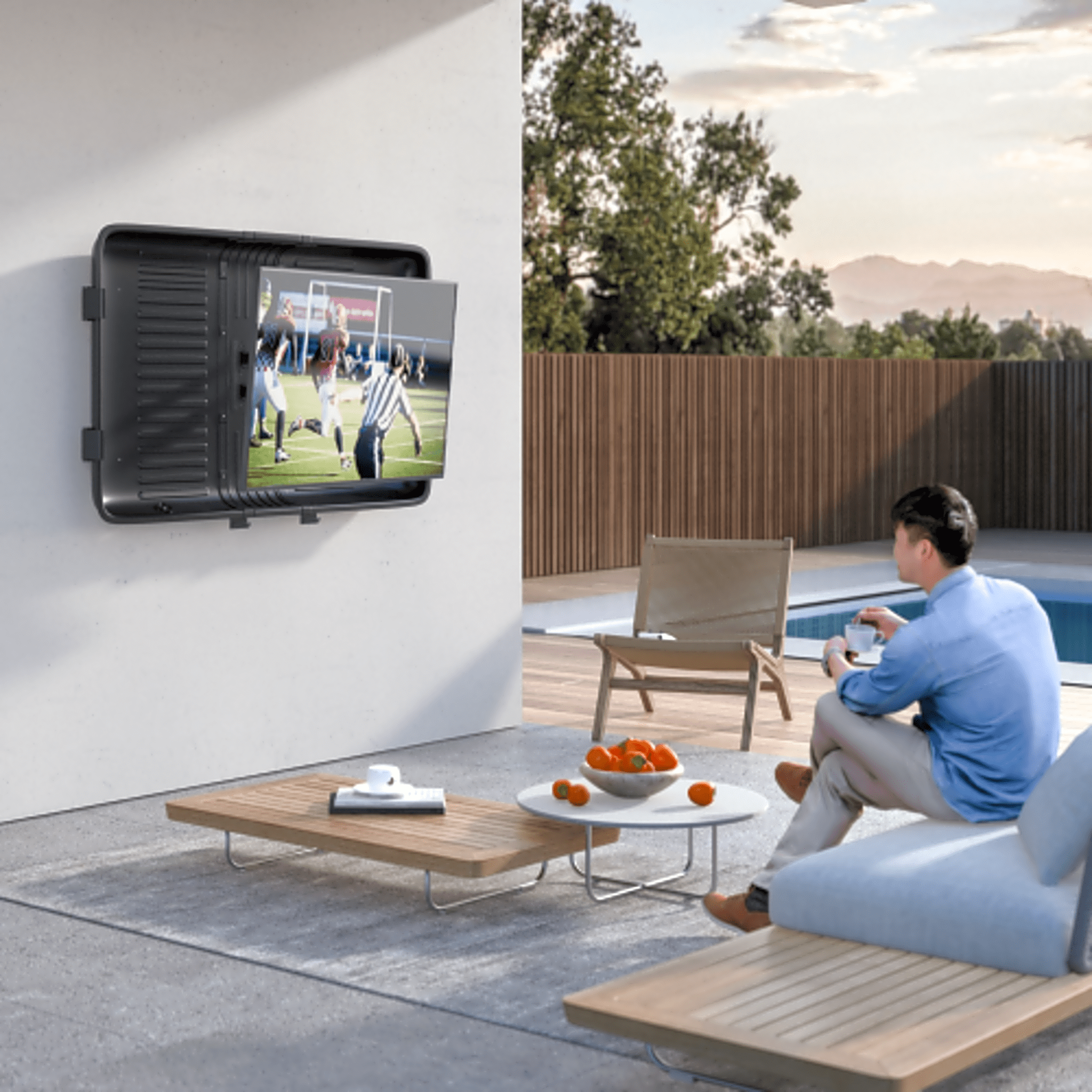 ENCLOSURE PARA PANTALLA HASTA 75" | RESISTENTE A INTEMPERIE MONTURA PARED | CAPACIDAD DE CARGA MAX. 50 KG