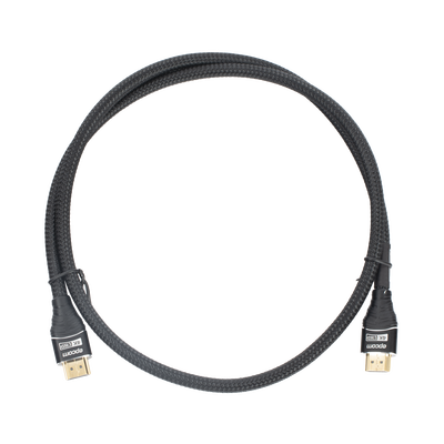 Cable HDMI de 1 Metro (3.28 Pies) | Alta Definición | Longitud | Versión 2.0 | Alta Velocidad 18Gbps | 4K@60Hz | Conectores Chapados en Oro | Tipo Redondo