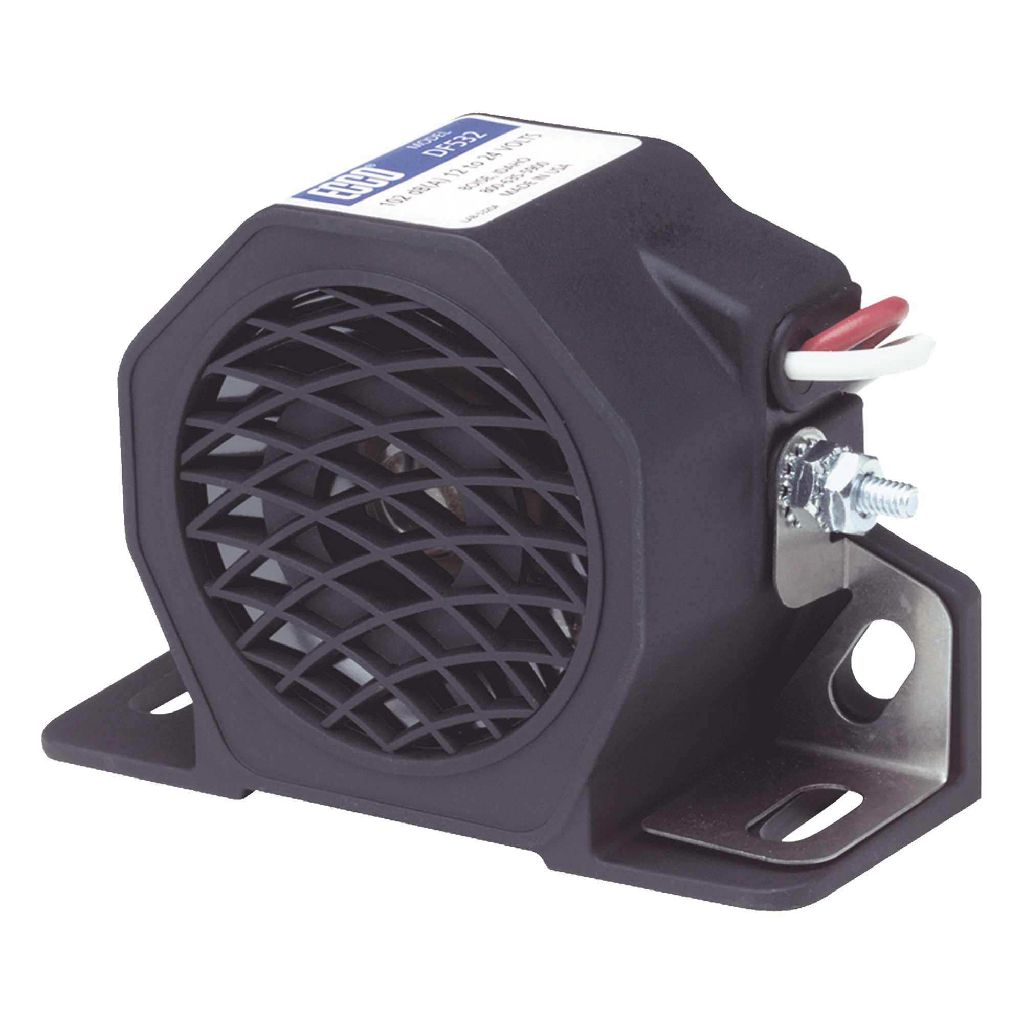 Alarma de reversa y doble tono, 12-24 Vcc, 102 dBA — ECCO · SKU DF532