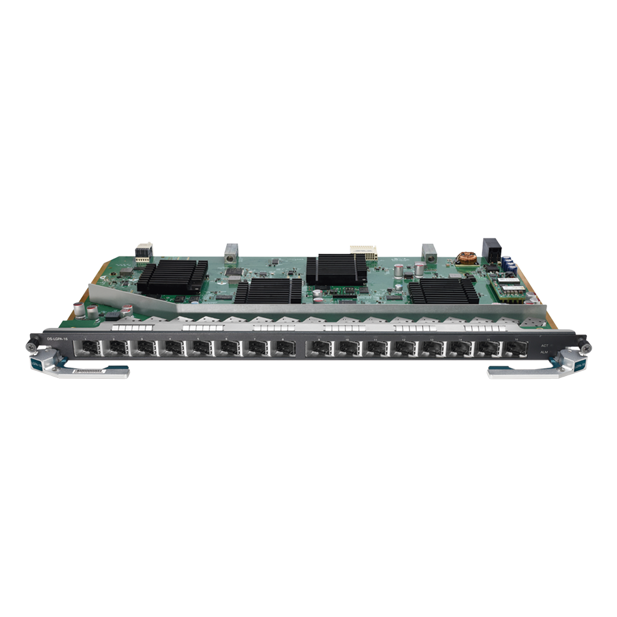 Tarjeta de Servicio 16 Puertos GPON para OLT DSP8000X2 / Spliteo de 1:128 / Conexión de Hasta 2048 Clientes / Distancias de Hasta 20 Km / Intercambio en caliente — TP-LINK · SKU DS-LGPA-16