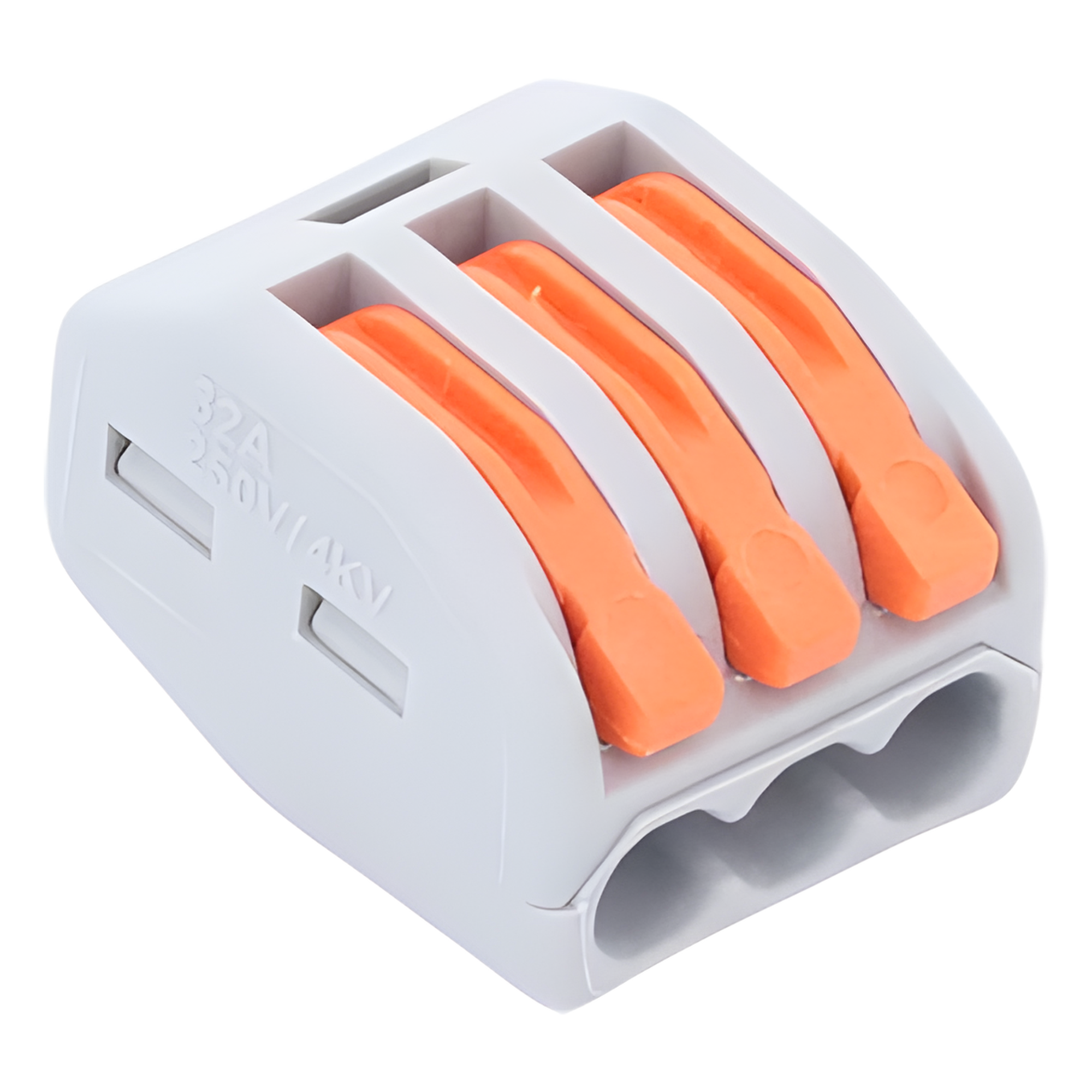 Conector Compacto para 1 Cable de Entrada 2 Cables de Salida / Cables Compatibles 12AWG-28AWG