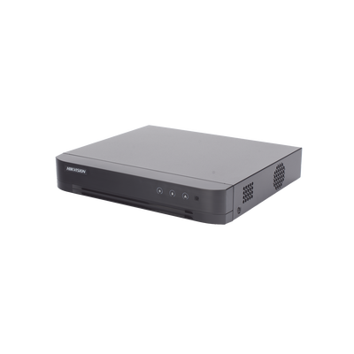 [Audio Bidireccional] DVR 4 Canales TurboHD + 1 Canal IP / 2 Megapixel (1080p) Lite / Acusense Lite (Evita Falsas Alarmas) / Audio por Coaxitron / 1 Bahia de Disco Duro / H.265+ / Salida de Vídeo Full HD