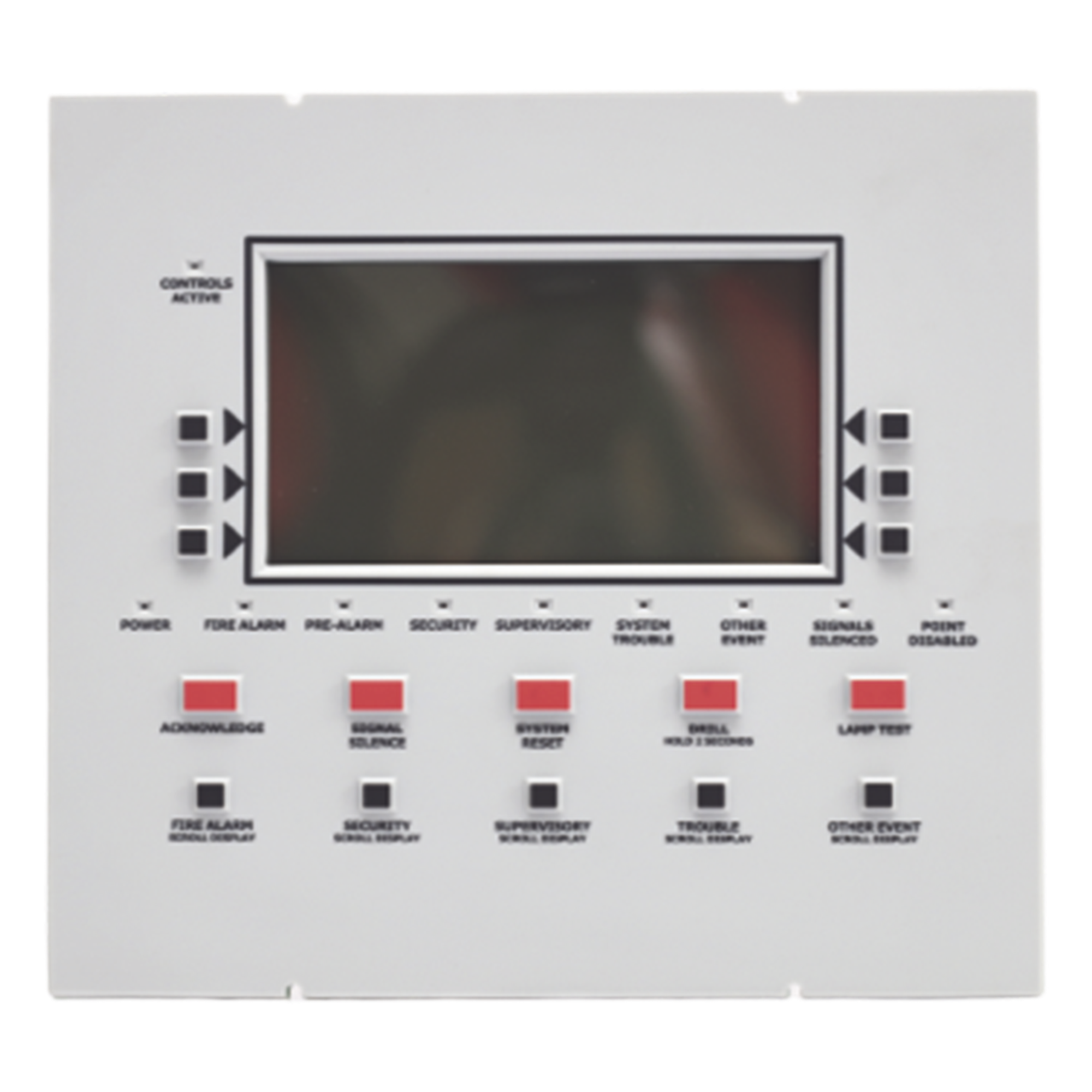 Anunciador Remoto LCD / 640 Caracteres / Retroiluminación Controlada / Teclado de Goma / Puerto RDP hasta 1219 m (4000 ft) — NOTIFIER · SKU LCD-160