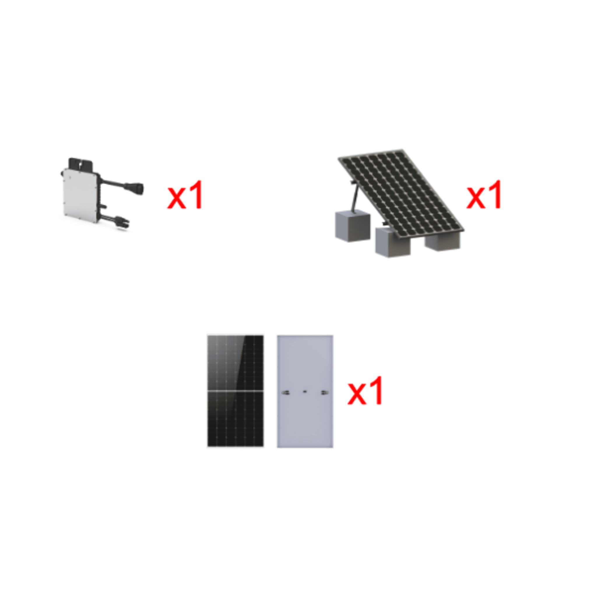 Kit Solar Interconexion / 500 W 220Vca / Microinversores HOYMILES / Montaje Incluido 