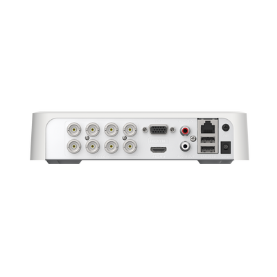 DVR 8 Canales TurboHD + 2 Canales IP / 2 Megapíxel (1080p) Lite / Acusense Lite (Evita Falsas Alarmas) / Audio Bidireccional y Coaxitron / 1 Bahía de Disco Duro / H.265+ / Salida de Vídeo Full HD