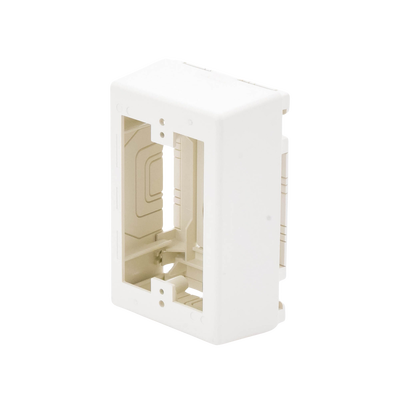 Caja de Pared Superficial, Uso Universal con Placas de Pared, con Cinta Adhesiva, Color Blanco Mate