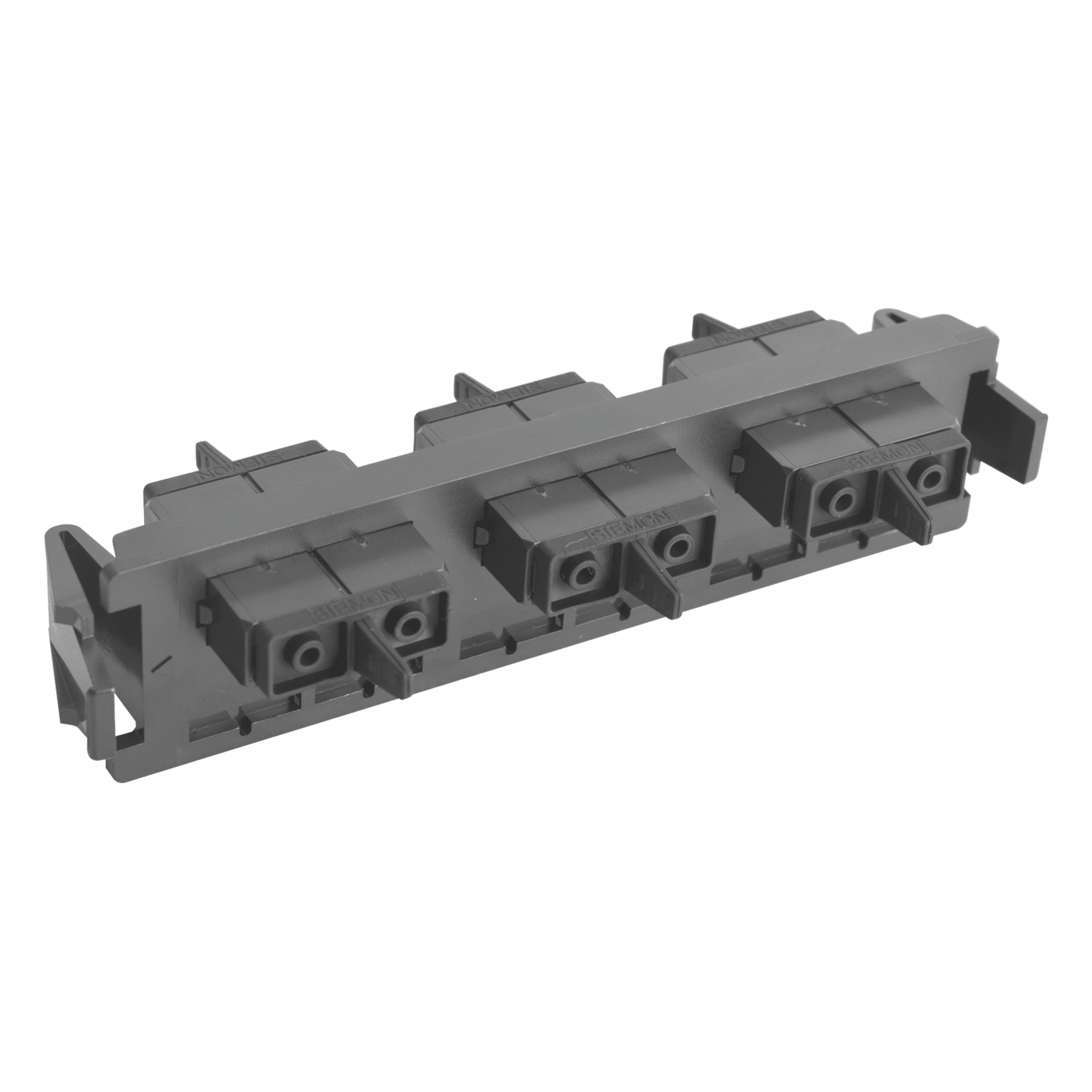 Placa Acopladora de Fibra Óptica Quick-Pack, Con 3 Conectores SC Duplex (6 Fibras), Negro — SIEMON · SKU RIC-F-SC6-01