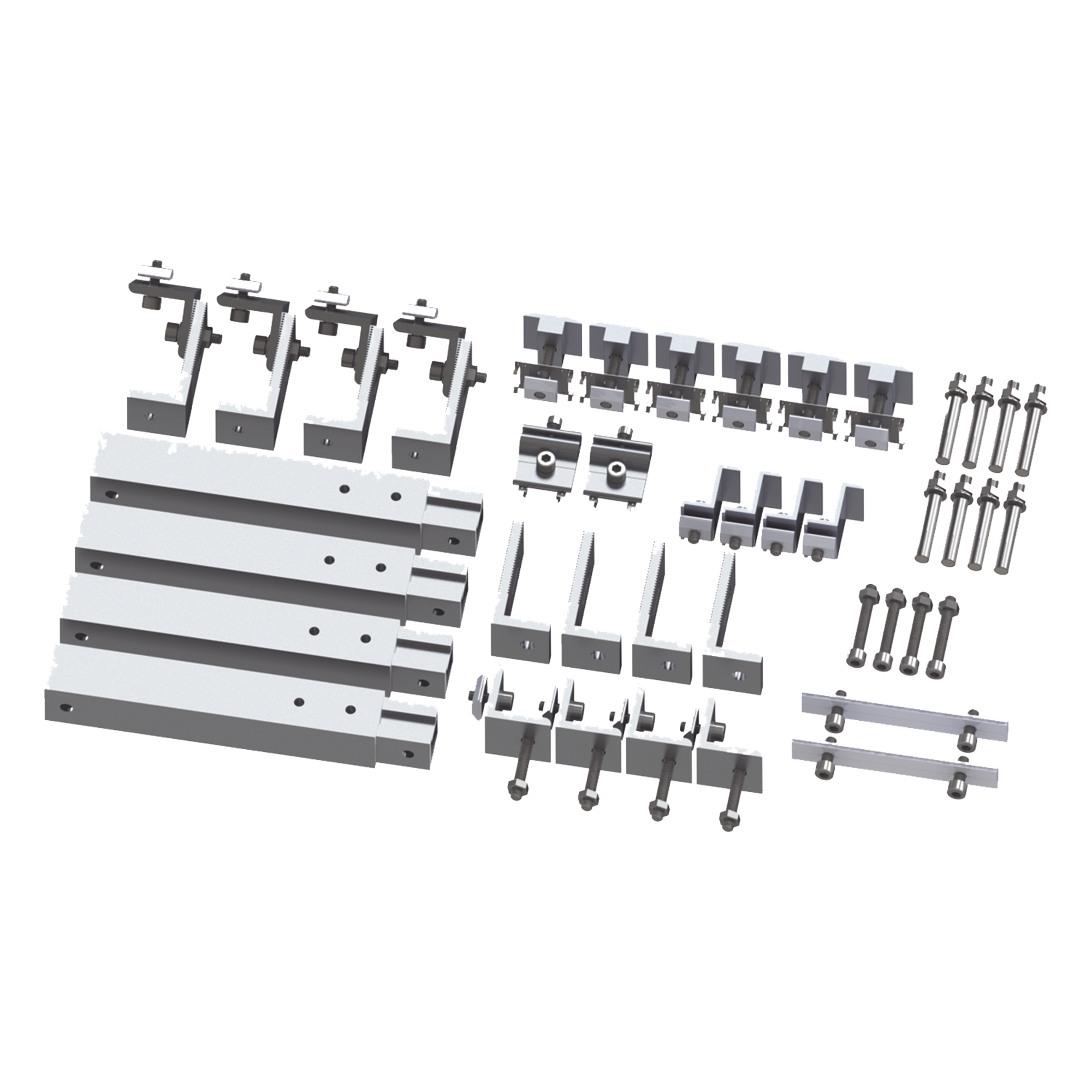 Caja de accesorios de aluminio  anodizado para montaje VEKTOR8R , arreglo 1X4 para techo — EPCOM POWERLINE · SKU EPL-AMO01-1X4ST