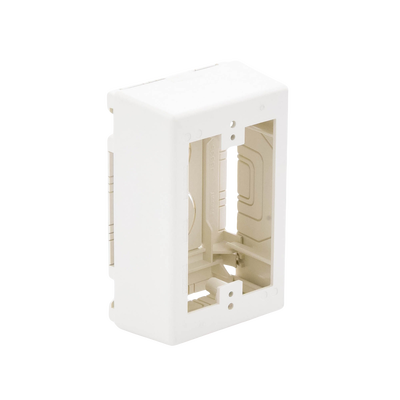 Caja de Pared Superficial, Uso Universal con Placas de Pared, con Cinta Adhesiva, Color Blanco Mate