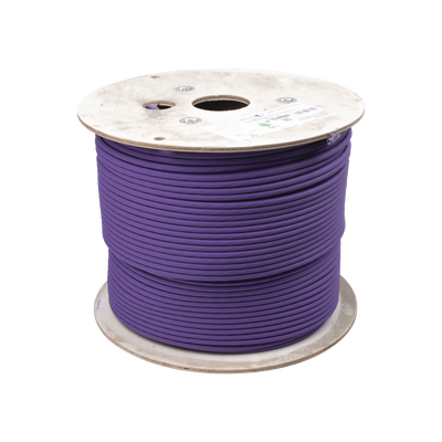 Bobina de Cable U/UTP de 4 Pares, Z-MAX, Cat6A, Soporte de Aplicaciones 10GBase-T, LS0H, Color Violeta, 305 Metros (1000 Pies)