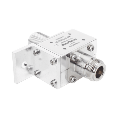 Protector Coaxial RF / 125-1000 MHz / 50 Ω / Conectores N Hembra / Bloqueo DC / 40 kA