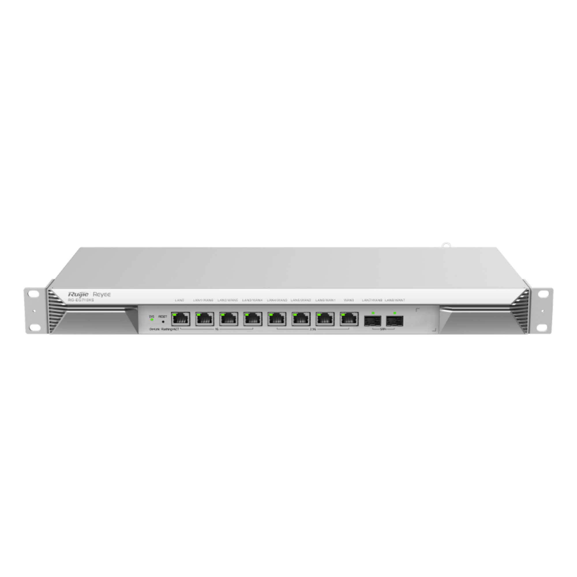 Router Balanceador SD-WAN / 9 Servicios WAN / Throughput 3 Gbps / 700 Usuarios Concurrentes / 300 Sucursales / Dual SFP+ / Gestión Cloud — RUIJIE · SKU RG-EG710XS