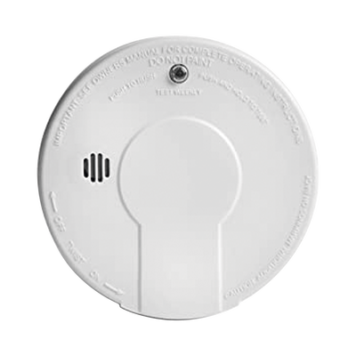 Alarma de Humo por Ionización AC Interconectable / Hasta 24 Dispositivos / Respaldo de Batería 9V / Función HUSH para Silenciar Falsas Alarmas / LED Indicadores Rojo y Verde / Cumple NFPA 72 / Para Hogares y Empresas Pequeñas