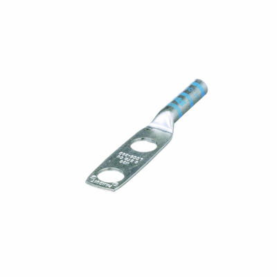 Zapata de compresión LCC6-38D-L para cal. 6 Awg, Doble barreno para tornillo prisionero de 3/8, Espaciado de orificio 25.4mm, 1 Pz