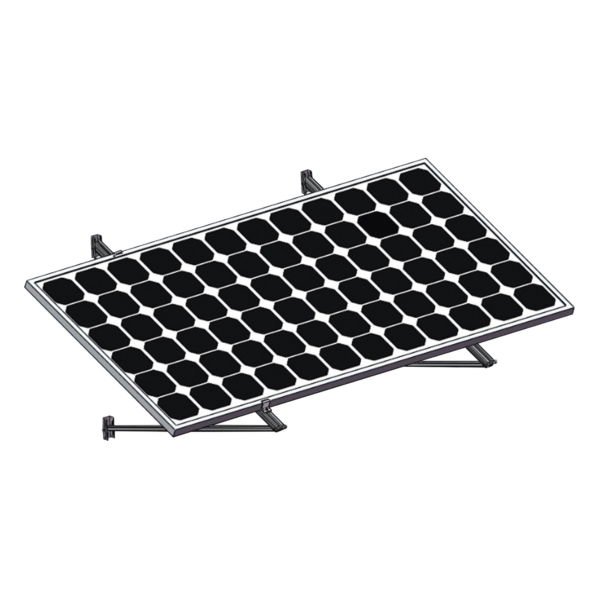 Montaje Para Módulos Solares En Muro Con Espesor De 35-40mm, Riel 1400mm — EPCOM POWERLINE · SKU PSWM1400