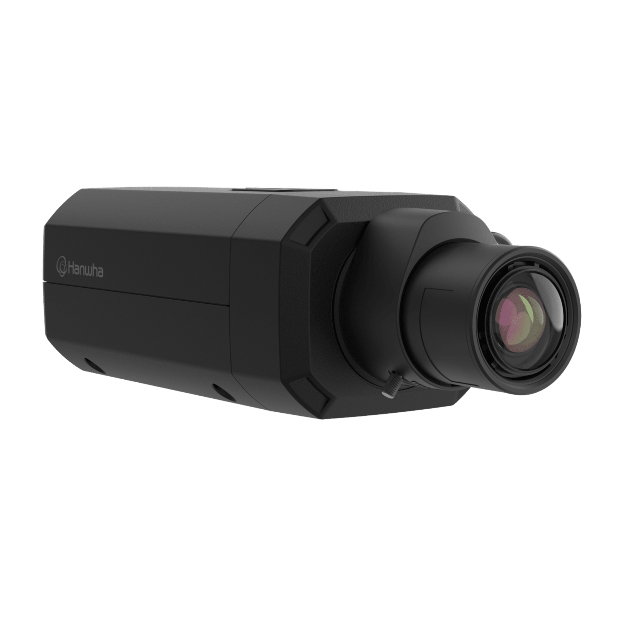 Cámara AI Box / 5 Megapíxeles (2560x1920) / Doble NPU Wisenet 9 / Inteligencia Artificial / Análisis Avanzado / extremeWDR 120 dB / PoE+12VDC / C-Mount-CS-Mount
