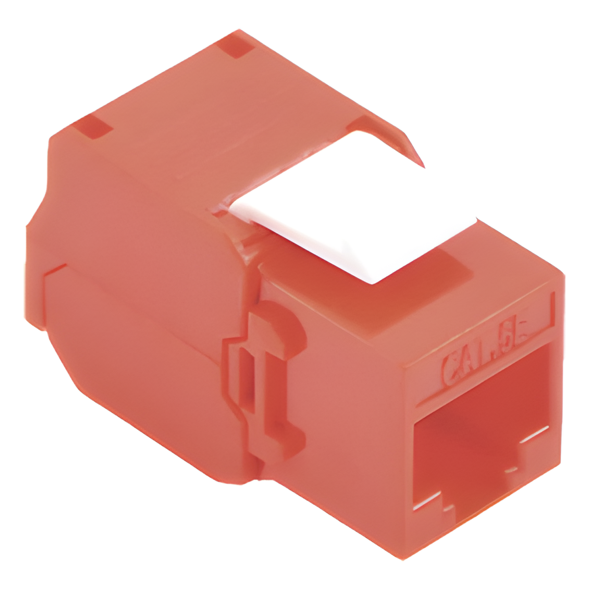 Módulo Jack Keystone Cat5e (Toolless), con Terminación en Ángulo 180 - Color Rojo, Compatible con Faceplate y Patchpanel Linkedpro — LINKEDPRO BY EPCOM · SKU LP-KJ-516-TTRD