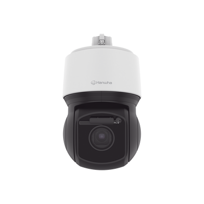 Cámara PTZ IP 2MP con inteligencia Artificial / antivandálica / 40x Zoom Óptico / IR 200m / Exterior IP66 / IK10 / NEMA4X / Auto tracking / H.265 & WiseStream / Wiper incluido / NTCIP — HANWHA VISION · SKU XNP-C6403RW